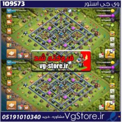 اکانت کلش اف کلنز تاون هال 13 لول 165 کد 109573