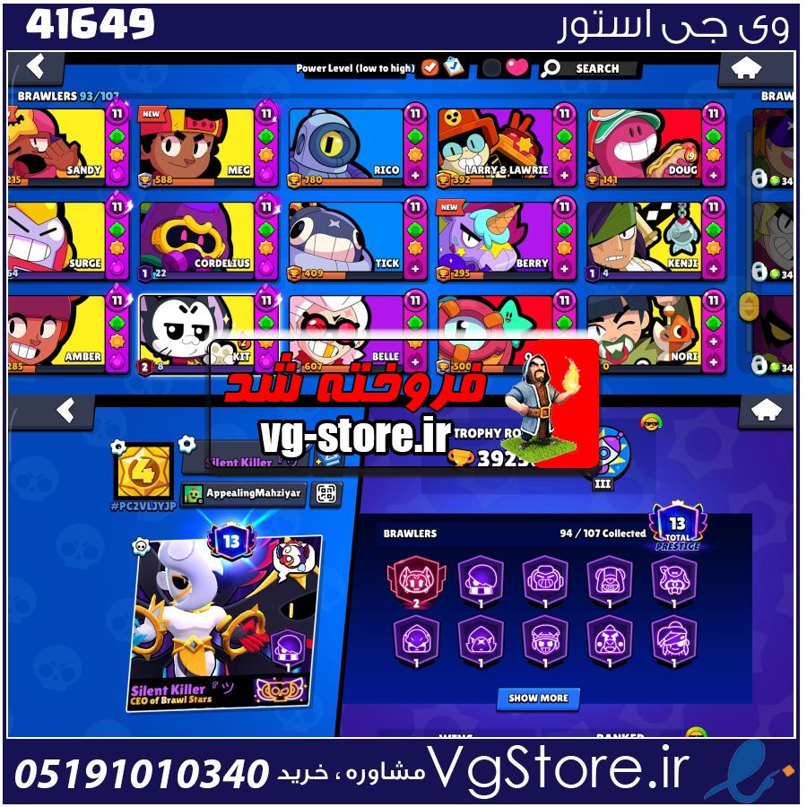 اکانت براول استارز کاپ 39256 کد 41649 1 اکانت براول استارز کاپ 39256 کد 41649