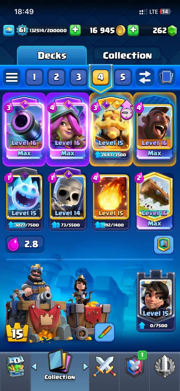 اکانت کلش رویال لول 62 کد 32794 4 اکانت کلش رویال لول 62 کد 32794 - Image 4