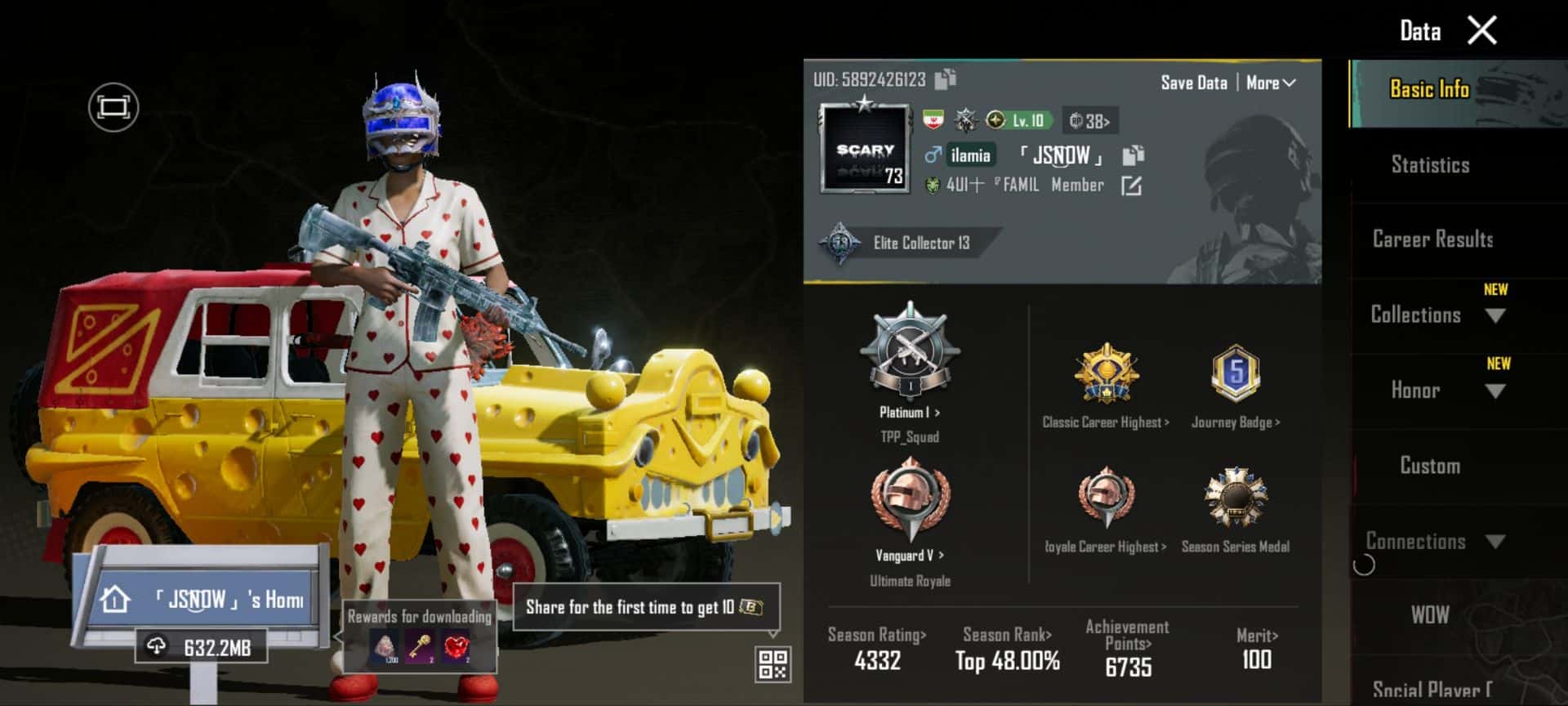 اکانت پابجی موبایل لول 73 کد 51653 2 اکانت پابجی موبایل لول 73 کد 51653 - Image 2