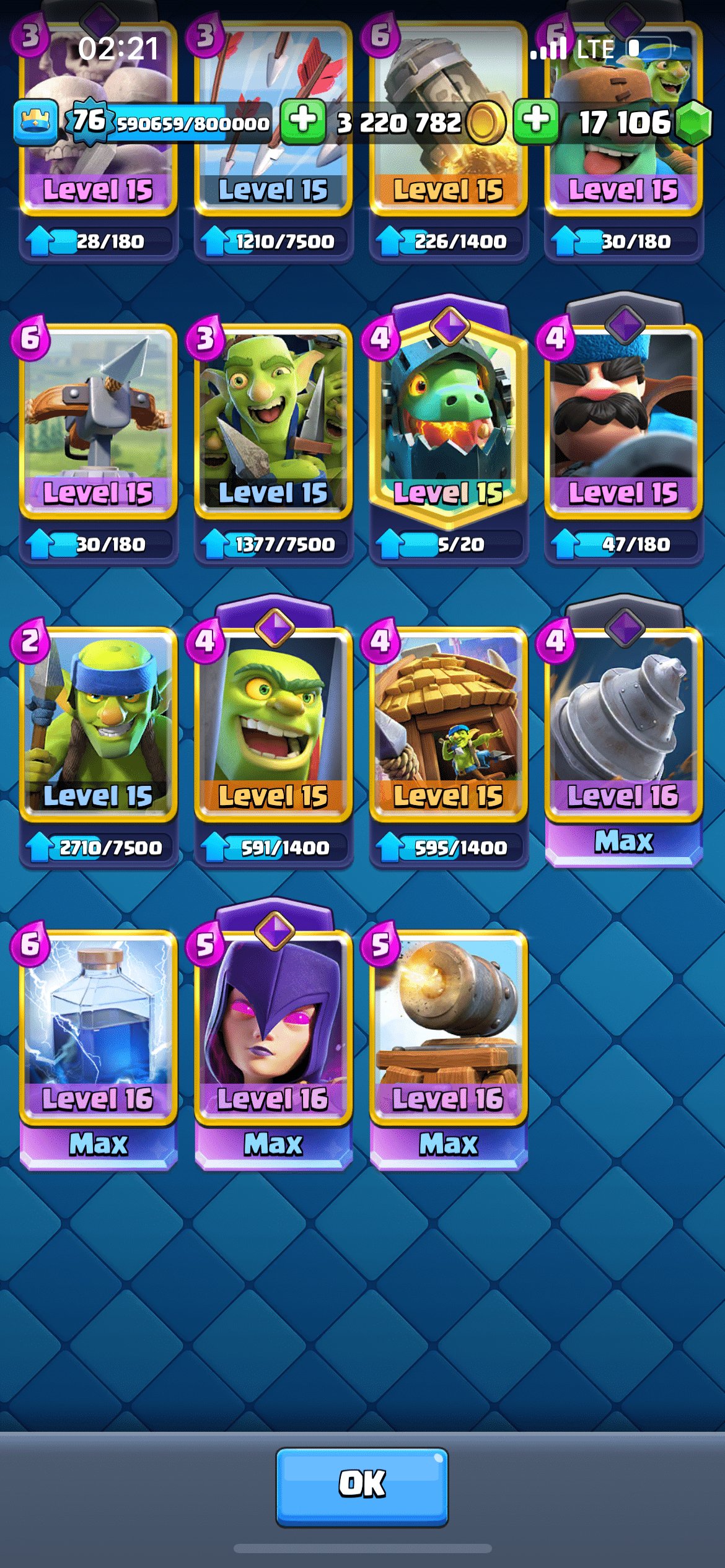 اکانت کلش رویال لول 76 کد 32757 6 اکانت کلش رویال لول 76 کد 32757 - Image 6