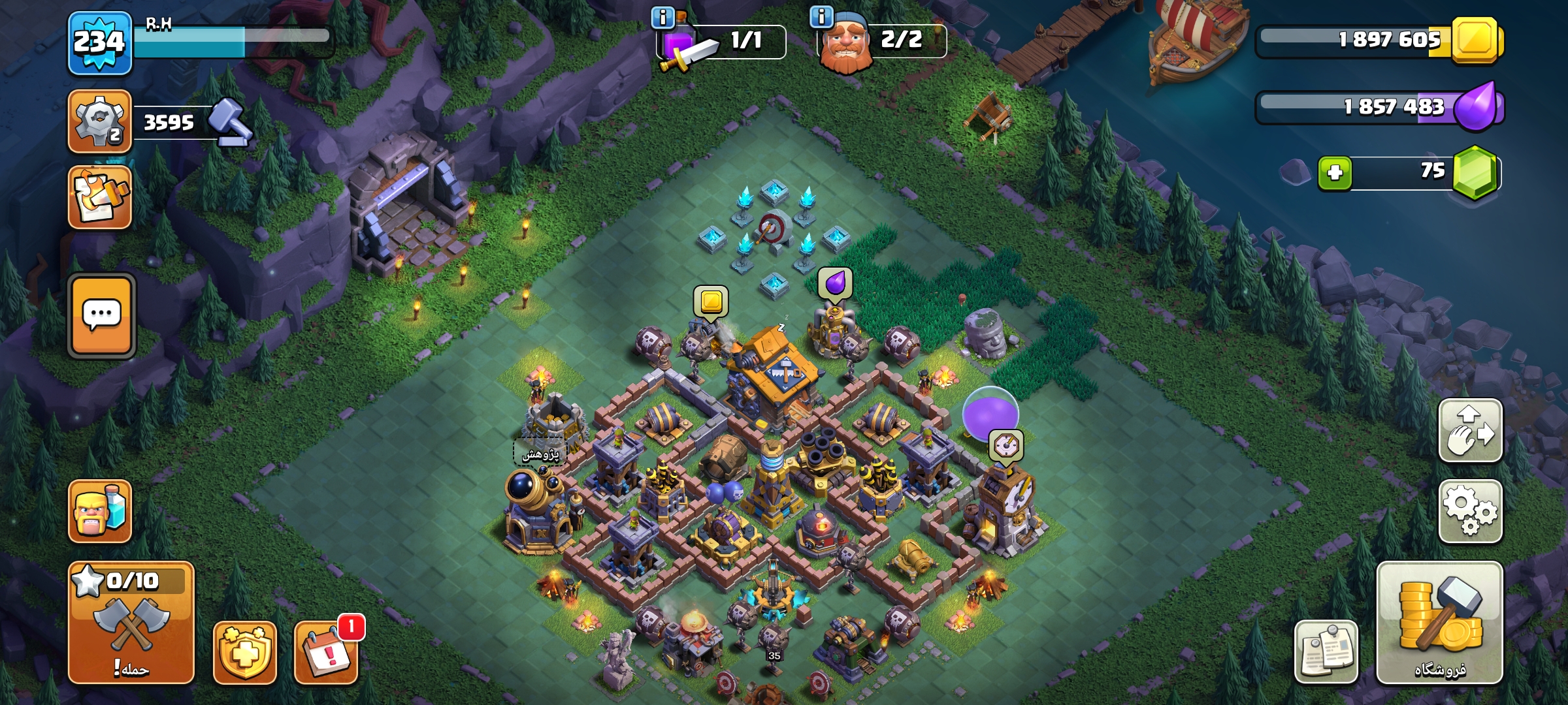 اکانت کلش اف کلنز تاون هال 18 لول 234 کد 115339 4 اکانت کلش اف کلنز تاون هال 18 لول 234 کد 115339 - Image 4