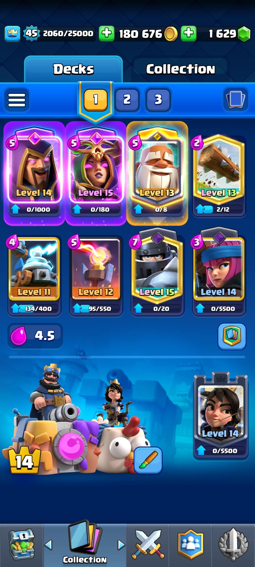 اکانت کلش رویال لول 45 کد 32711 3 اکانت کلش رویال لول 45 کد 32711 - Image 3