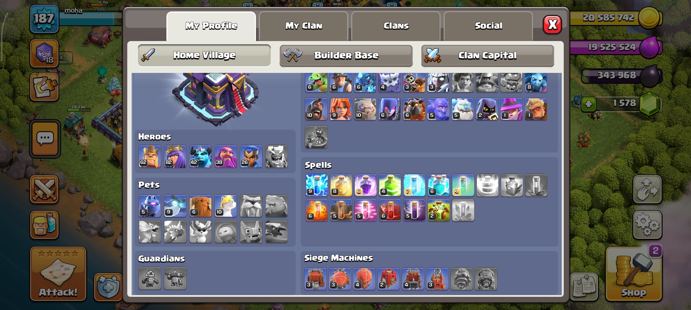 اکانت کلش اف کلنز تاون هال 15 لول 188 کد 115743 2 اکانت کلش اف کلنز تاون هال 15 لول 188 کد 115743 - Image 2