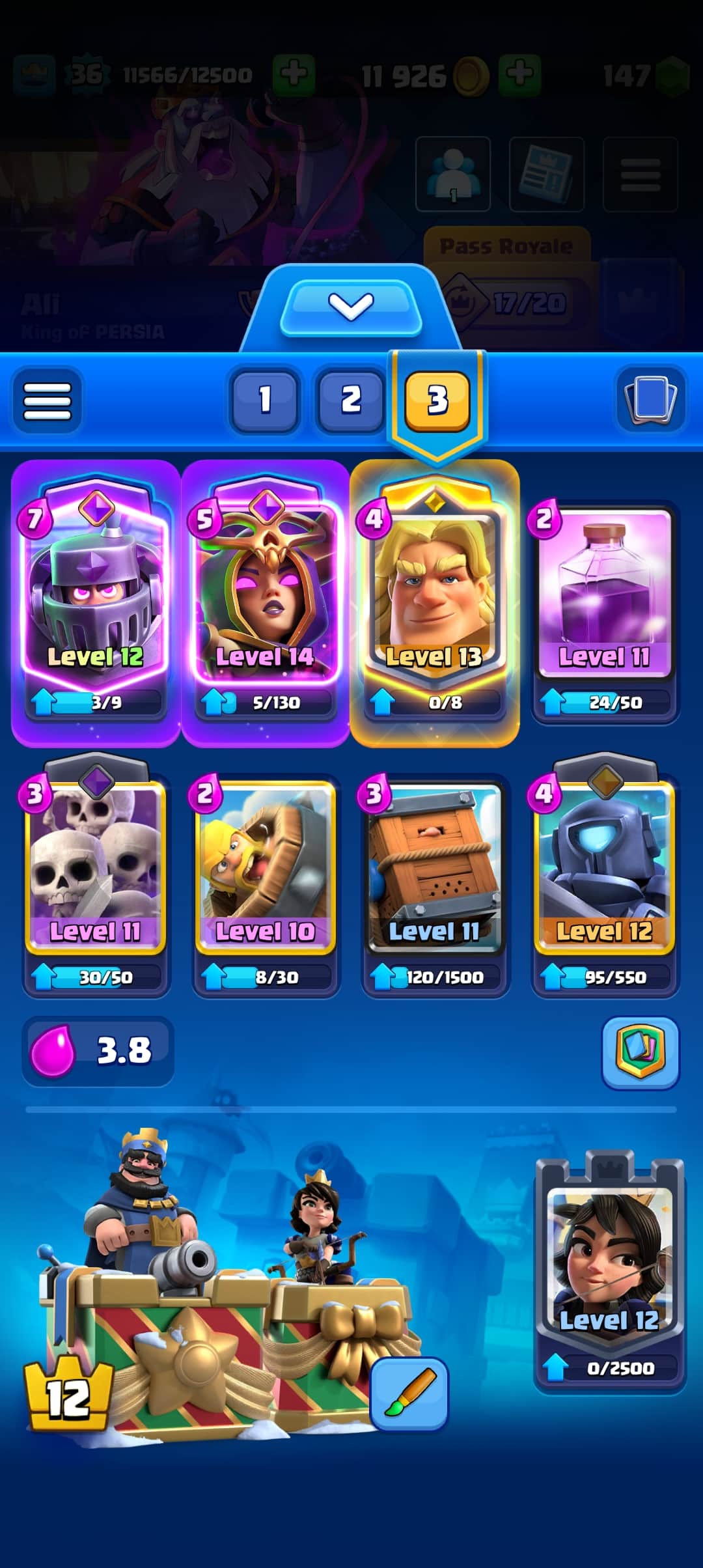 اکانت کلش رویال لول 37 کد 32752 3 اکانت کلش رویال لول 37 کد 32752 - Image 3