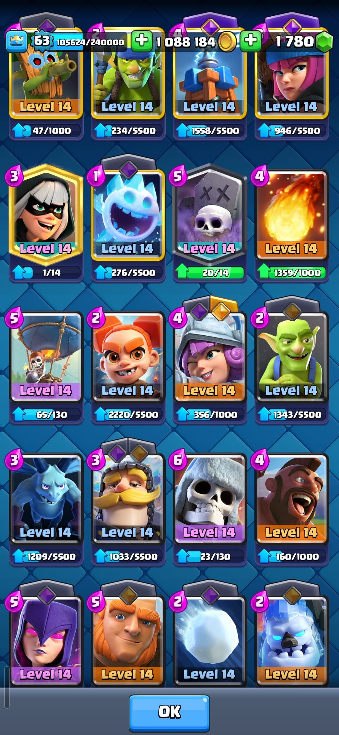 اکانت کلش رویال لول 63 کد 32792 6 اکانت کلش رویال لول 63 کد 32792 - Image 6