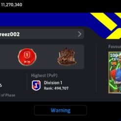 اکانت ای فوتبال با 200 سکه کد 855335 9 Screenshot ۲۰۲۶ ۰۲ ۱۱ ۱۴ ۲۸ ۱۹ ۰۶۳ jp.konami.pesam 1