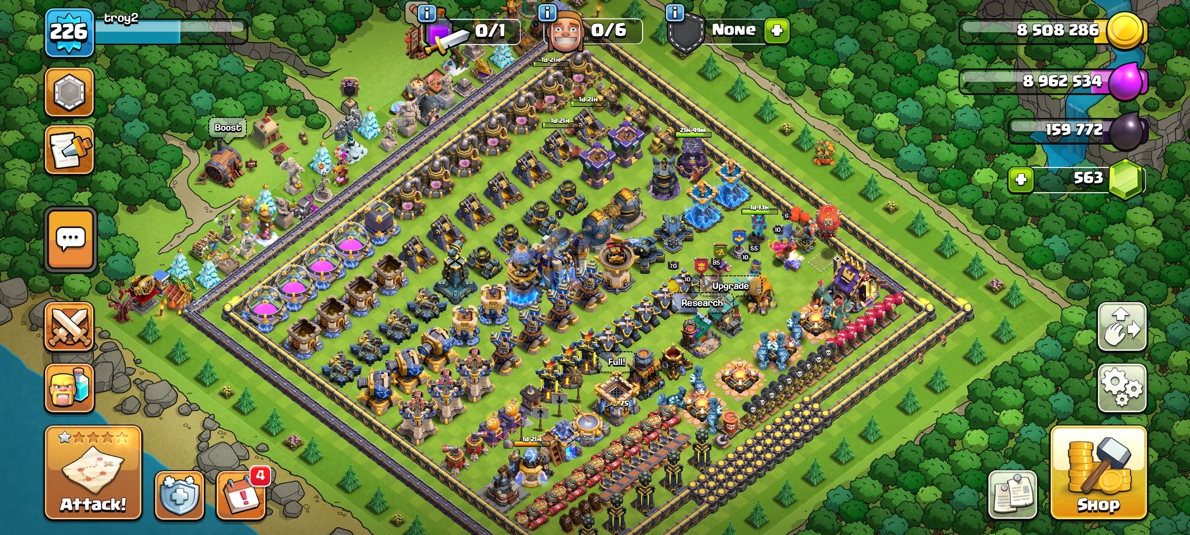 اکانت کلش اف کلنز تاون هال 18 لول 226 کد 115250 3 اکانت کلش اف کلنز تاون هال 18 لول 226 کد 115250 - Image 3