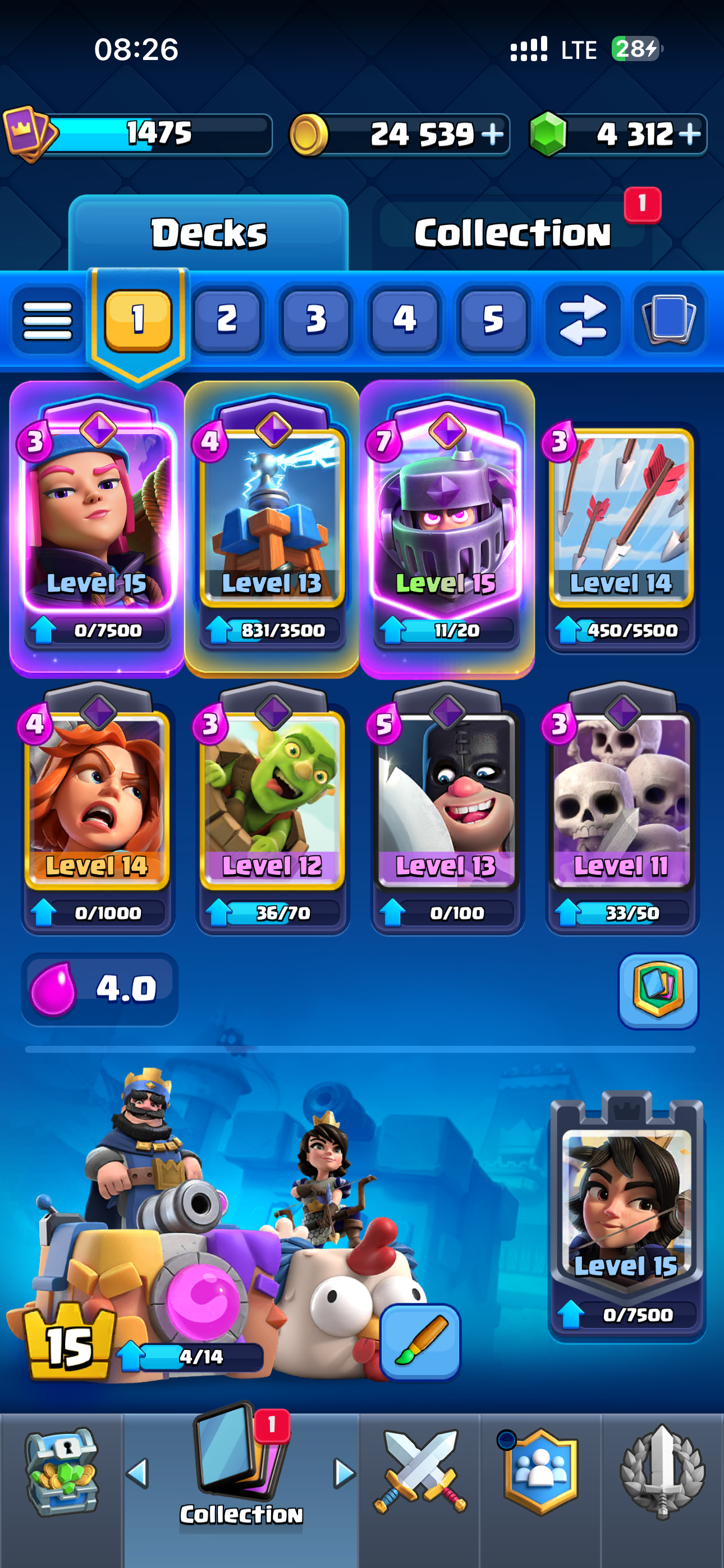 اکانت کلش رویال لول 52 کد 32832 3 اکانت کلش رویال لول 52 کد 32832 - Image 3