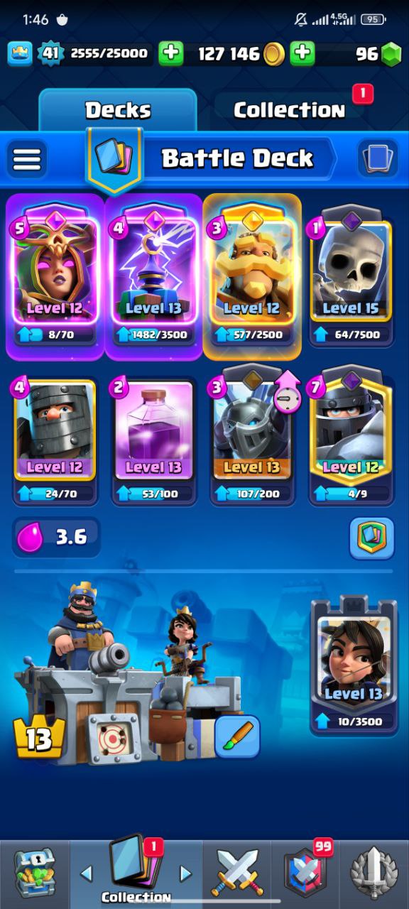 اکانت کلش رویال لول 41 کد 32803 3 اکانت کلش رویال لول 41 کد 32803 - Image 3