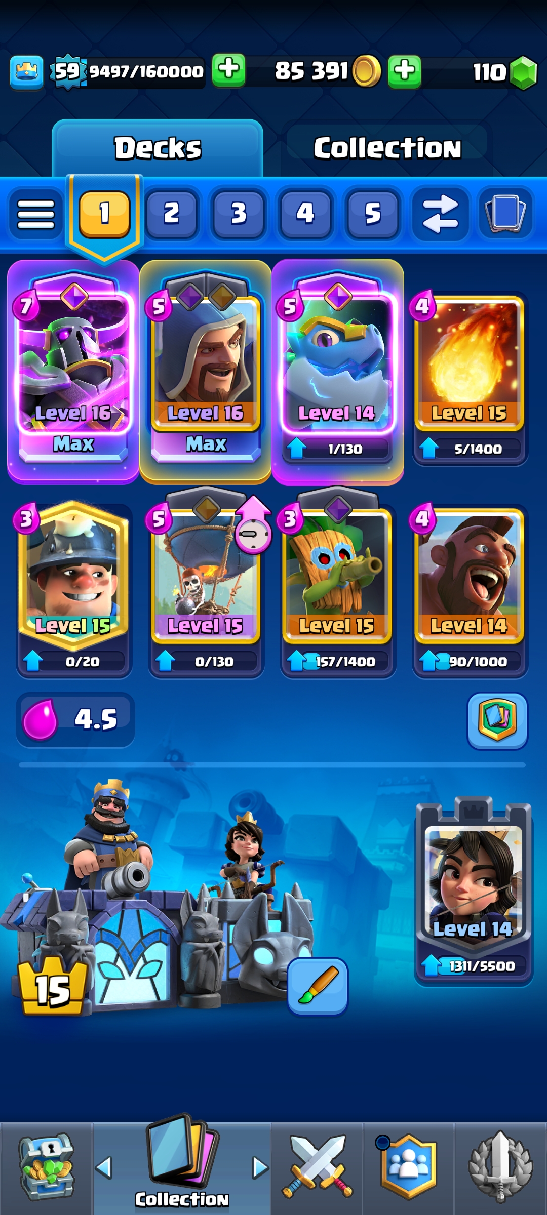 اکانت کلش رویال لول 59 کد 32805 3 اکانت کلش رویال لول 59 کد 32805 - Image 3
