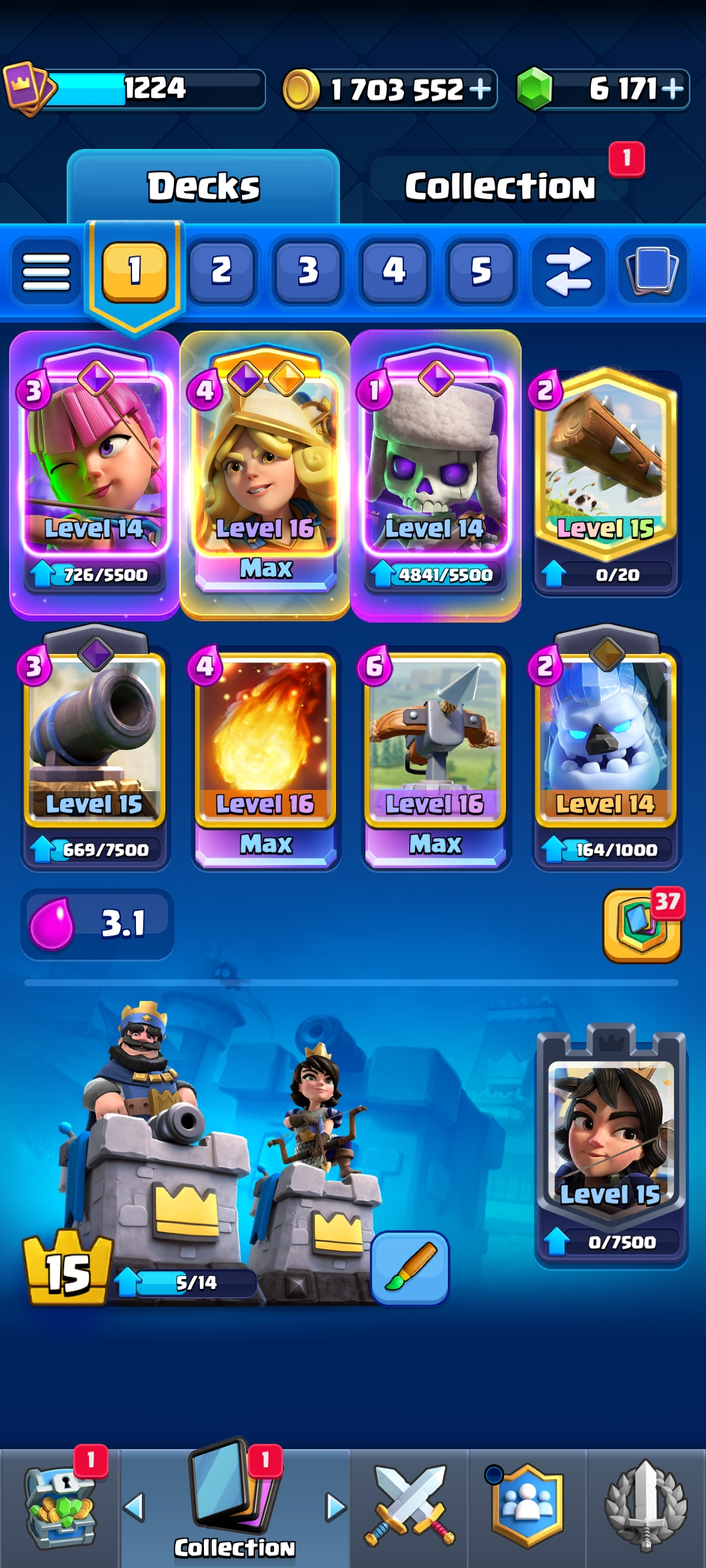اکانت کلش رویال لول 52 کد 32969 3 اکانت کلش رویال لول 52 کد 32969 - Image 3