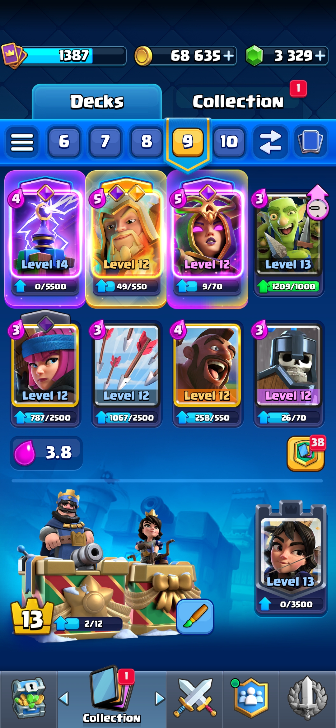 اکانت کلش رویال لول 13 کد 33051 7 اکانت کلش رویال لول 13 کد 33051 - Image 7