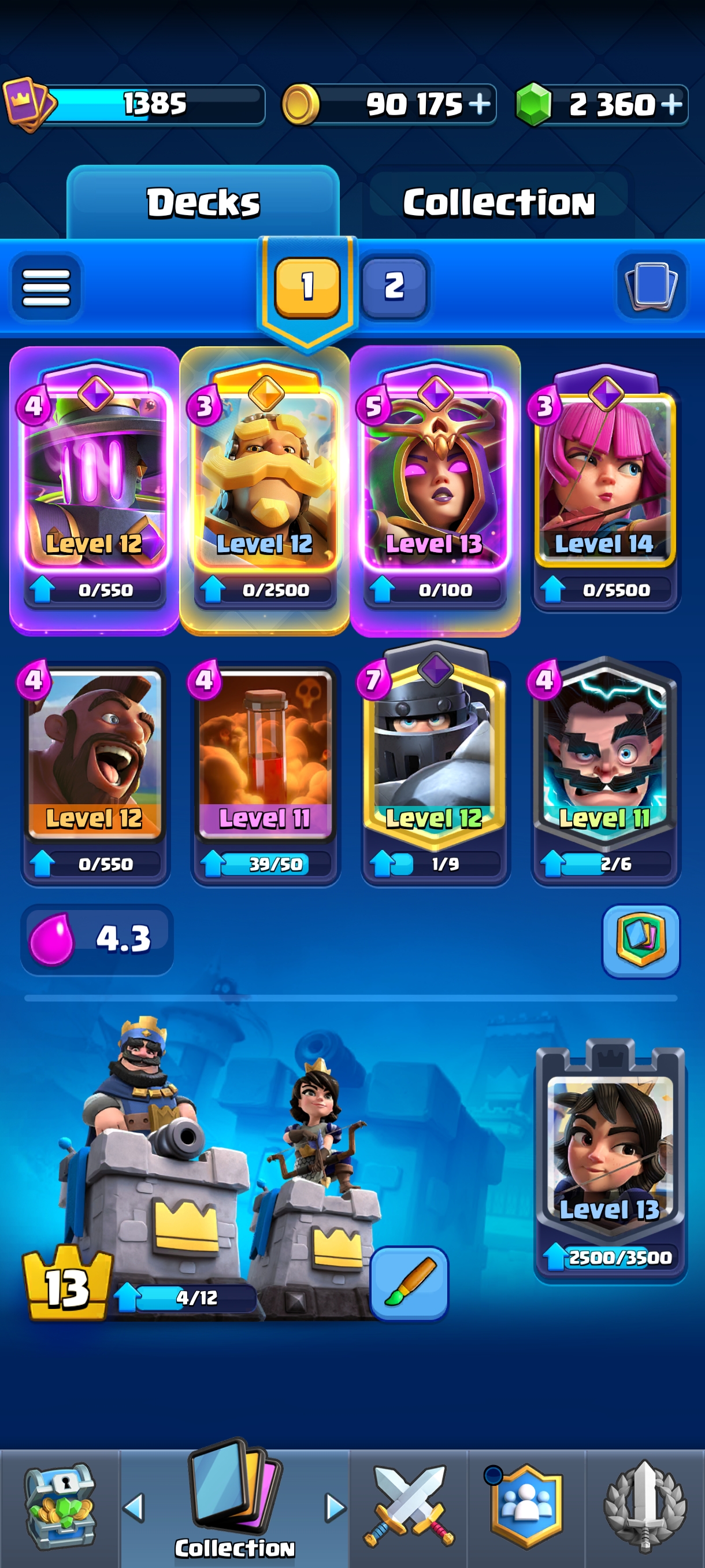 اکانت کلش رویال لول 13 کد 33173 3 اکانت کلش رویال لول 13 کد 33173 - Image 3