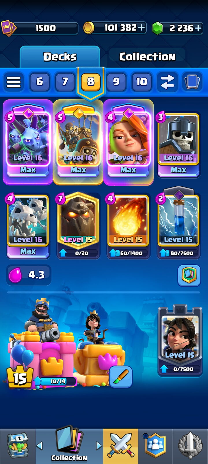 اکانت کلش رویال لول 1500 کد 33306 3 اکانت کلش رویال لول 1500 کد 33306 - Image 3