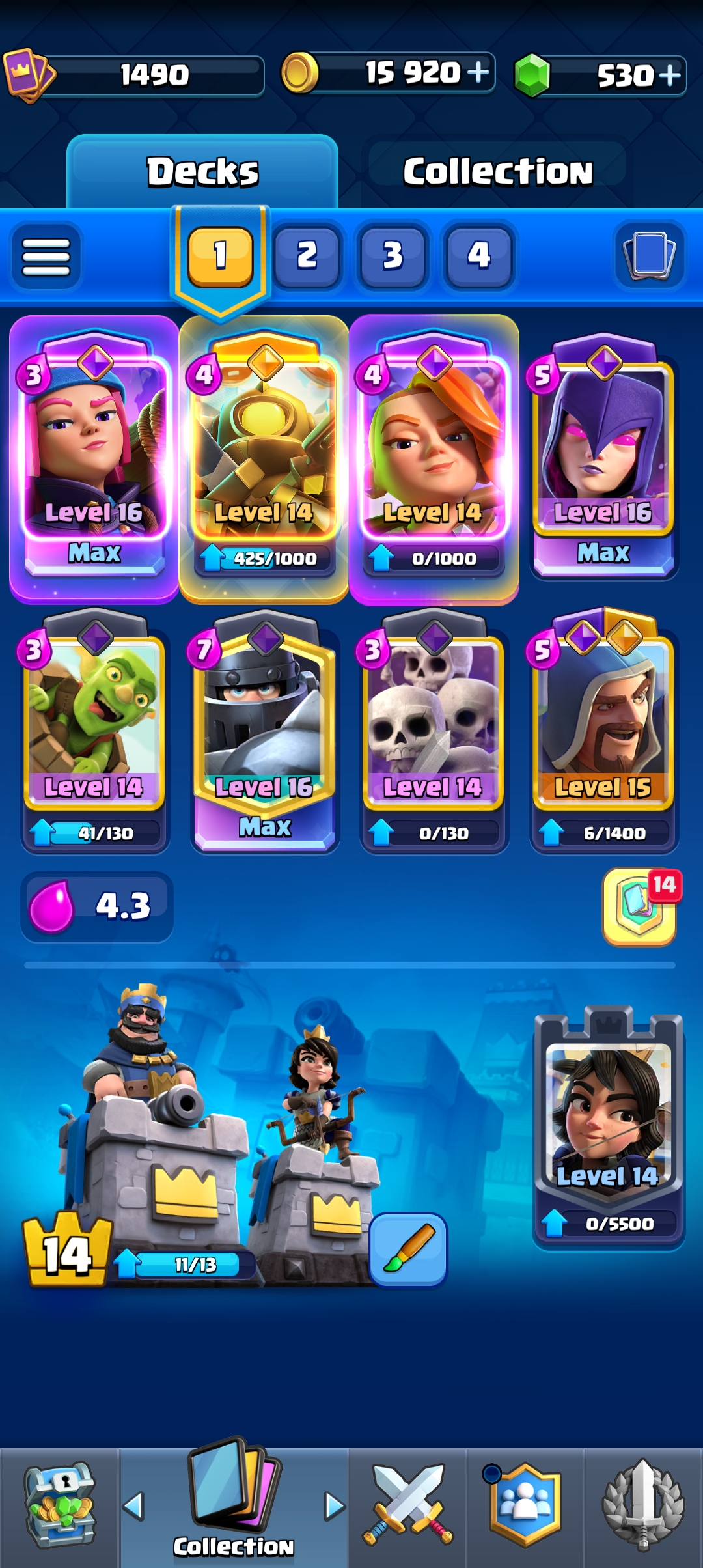 اکانت کلش رویال لول 46 کد 33088 7 اکانت کلش رویال لول 46 کد 33088 - Image 7