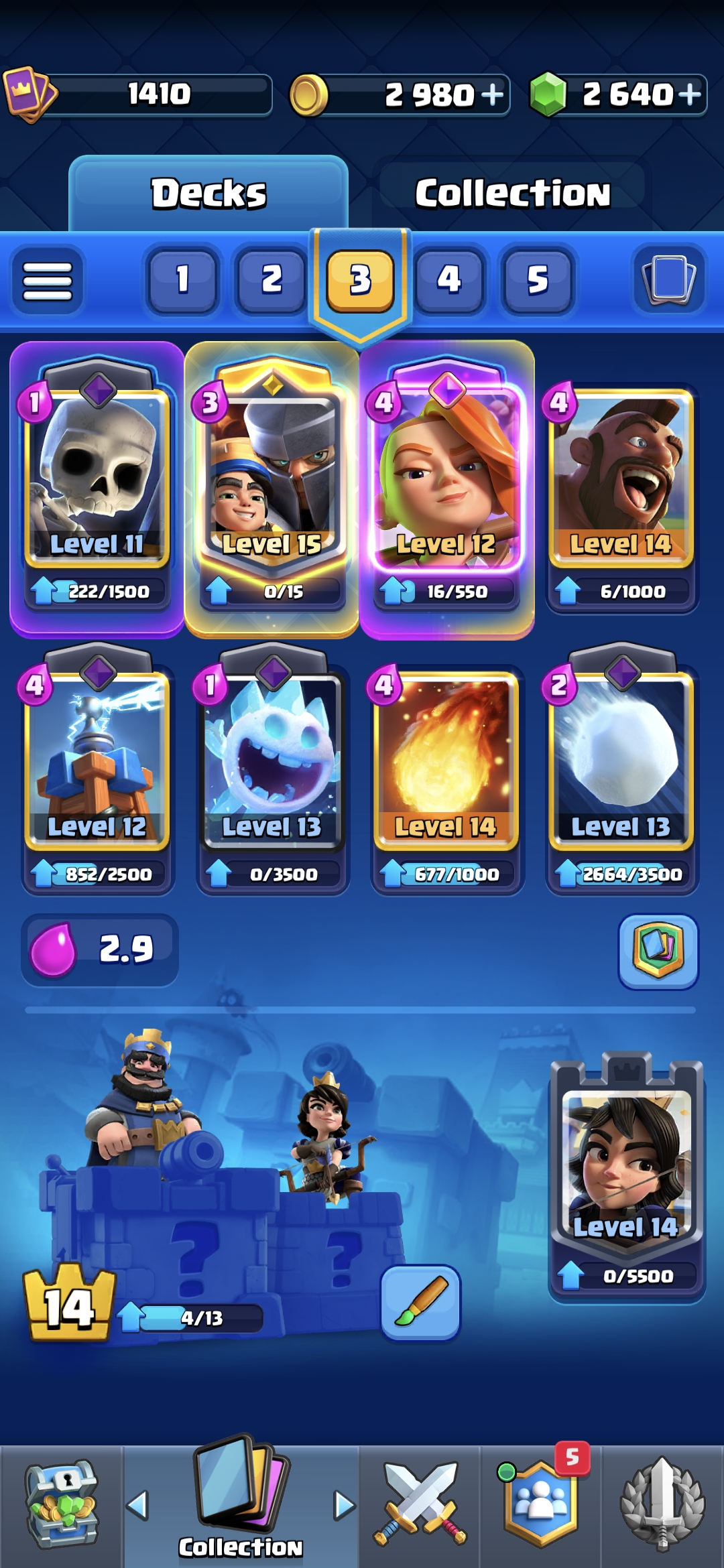 اکانت کلش رویال لول 14 کد 33055 3 اکانت کلش رویال لول 14 کد 33055 - Image 3