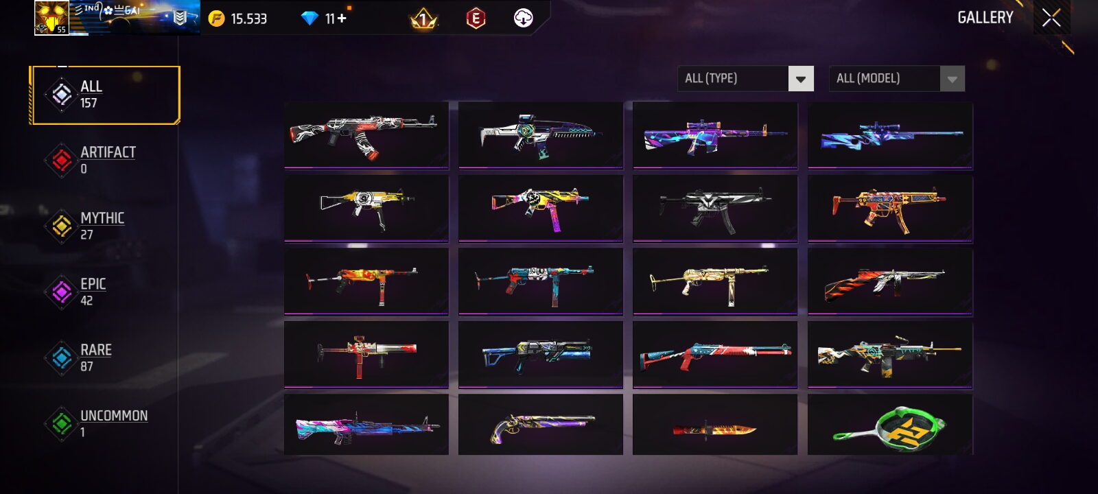 اکانت بازی Free Fire لول 55 کد 814293 5 اکانت بازی Free Fire لول 55 کد 814293 - Image 5