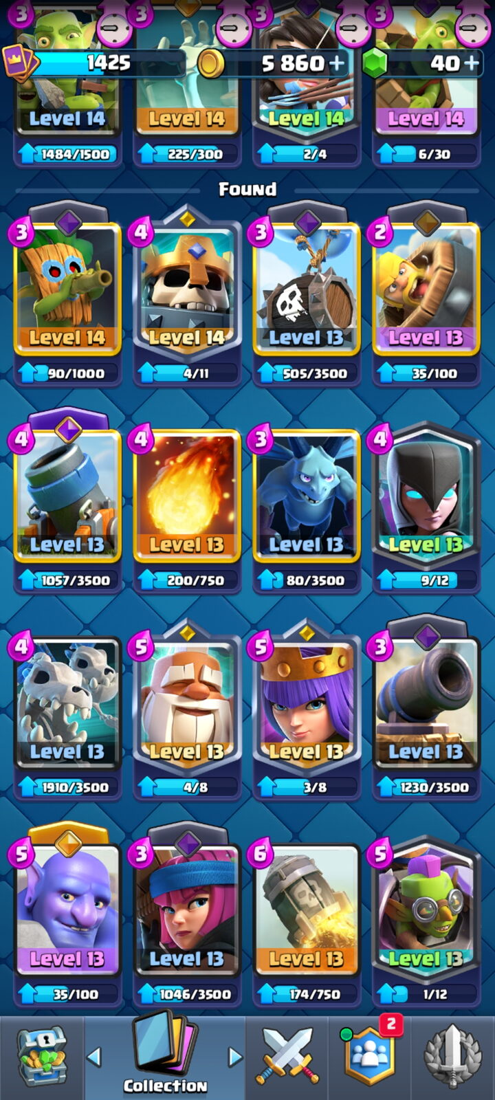 اکانت کلش رویال لول 1425 کد 33299 4 اکانت کلش رویال لول 1425 کد 33299 - Image 4