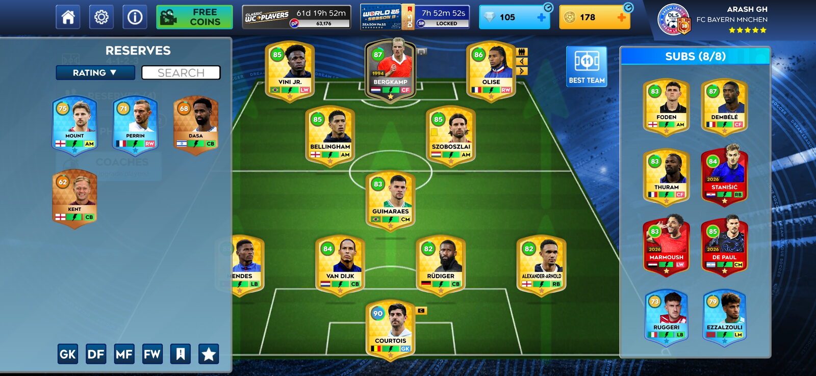 اکانت بازی Dream League Soccer لول 37 کد 814425 2 اکانت بازی Dream League Soccer لول 37 کد 814425 - Image 2