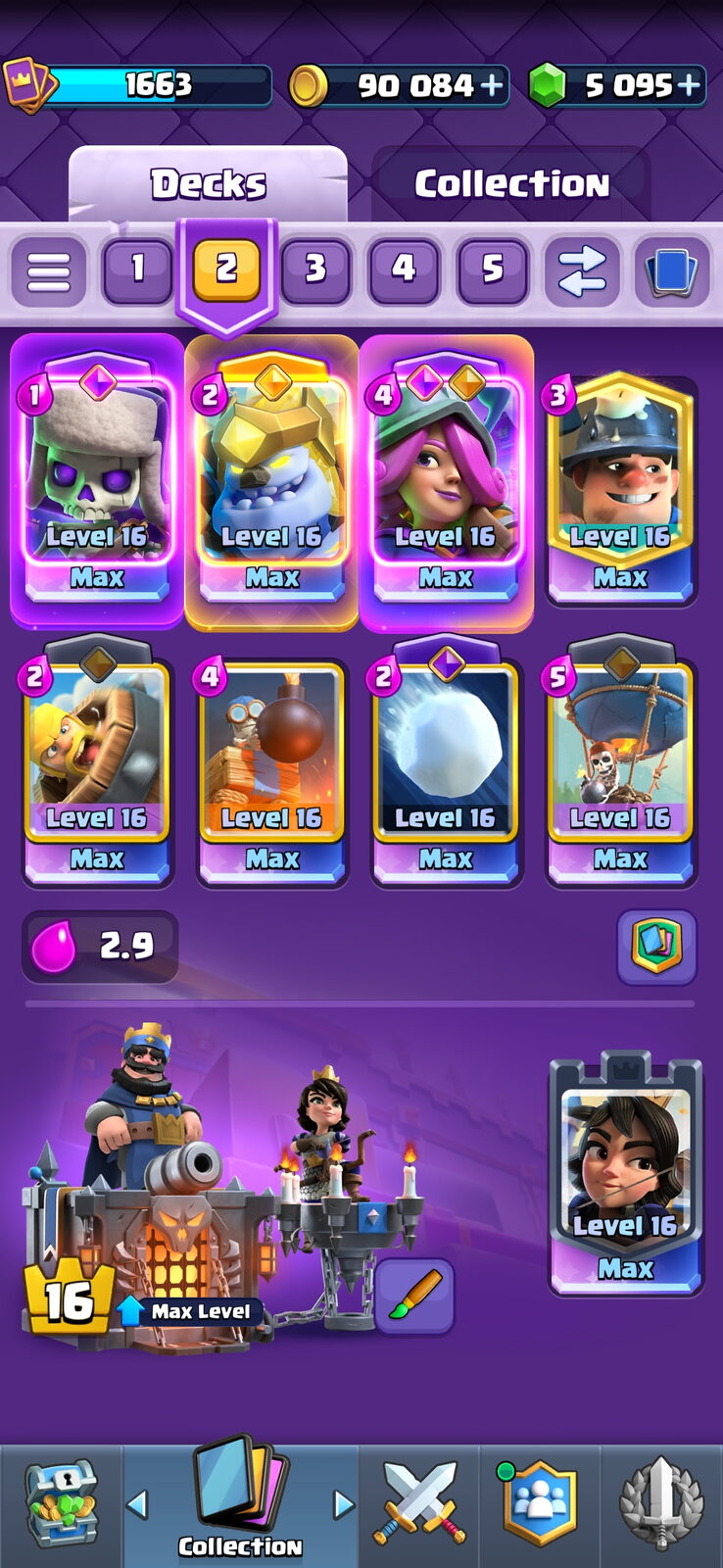 اکانت کلش رویال لول 62 کد 33296 3 اکانت کلش رویال لول 62 کد 33296 - Image 3