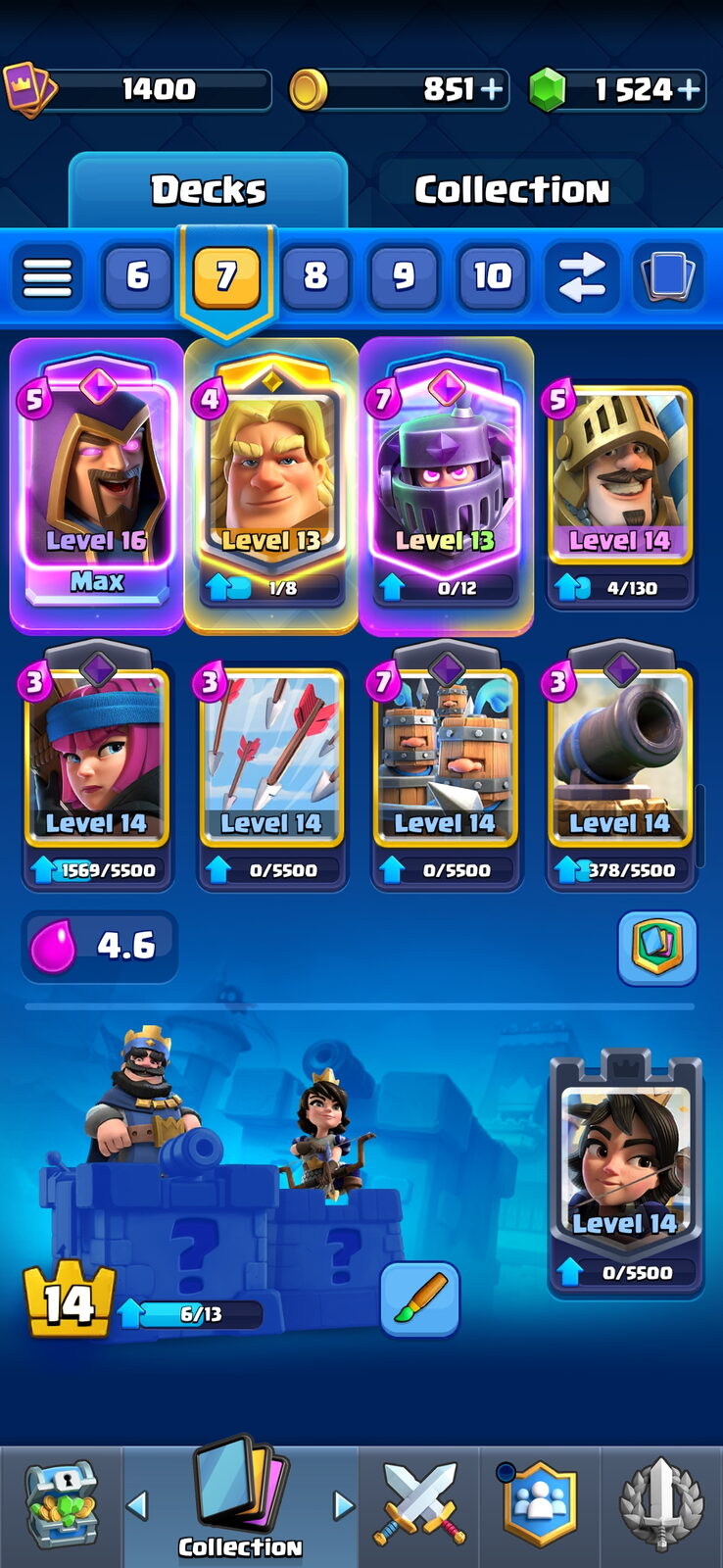 اکانت کلش رویال لول 1400 کد 33405 4 اکانت کلش رویال لول 1400 کد 33405 - Image 4