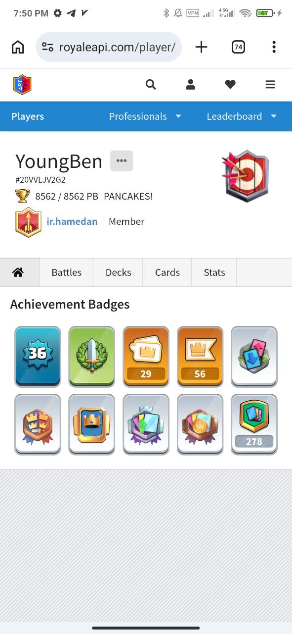 اکانت کلش رویال لول 36 کد 33072 3 اکانت کلش رویال لول 36 کد 33072 - Image 3