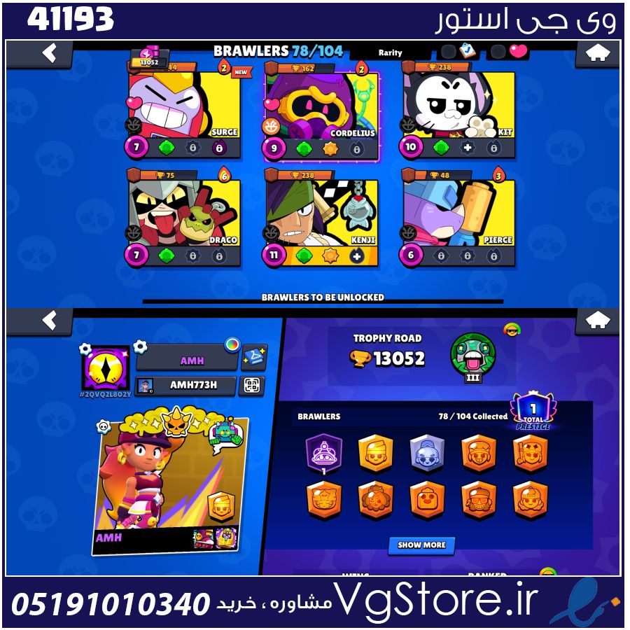 اکانت براول استارز کاپ 13052 کد 41193 1 اکانت براول استارز کاپ 13052 کد 41193