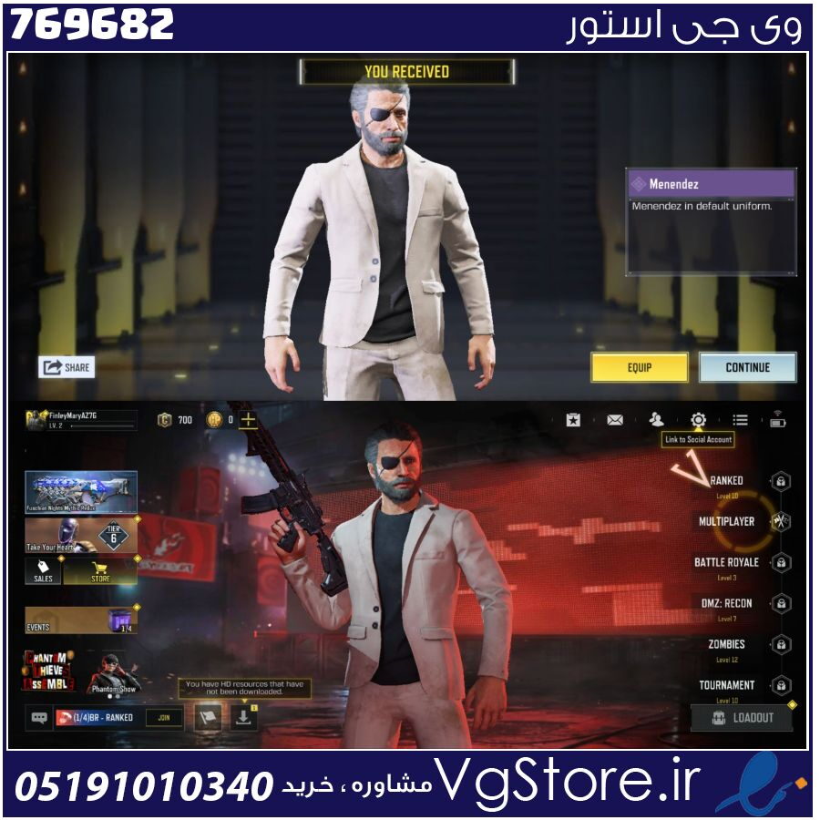 اکانت کالاف دیوتی موبایل لول 2 ریجن هند کد 769682 1 اکانت کالاف دیوتی موبایل لول 2 ریجن هند کد 769682