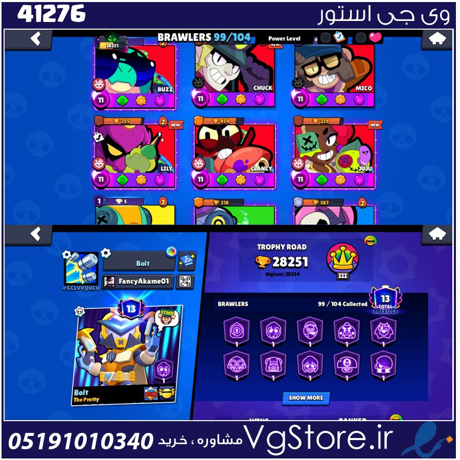 اکانت براول استارز کاپ 28251 کد 41276 1 اکانت براول استارز کاپ 28251 کد 41276