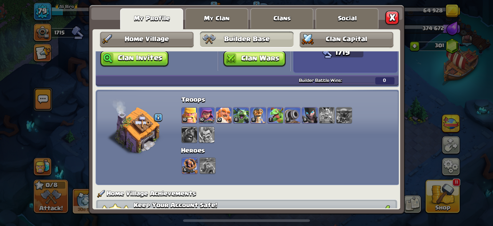 اکانت کلش اف کلنز تاون هال 10 لول 80 کد 117521 5 اکانت کلش اف کلنز تاون هال 10 لول 80 کد 117521 - Image 5