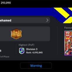 اکانت ای فوتبال با 100 سکه کد 856904 9 Screenshot 2026 07 02 23 35 05 132 jp.konami.pesam