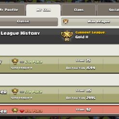 خرید کلن کلش لول 23 وارلیگ گلد ( طلایی) کد 400909 7 Screenshot 20260715 135243