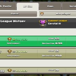 خرید کلن کلش لول 18 وارلیگ کریستال کد 401213 7 خرید کلن کلش لول 18 وارلیگ کریستال کد 401213 - Image 4