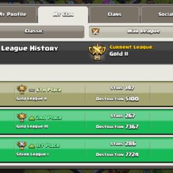 خرید کلن کلش لول 11 وارلیگ بدون رتبه بندی کد 401309 7 Screenshot 20260731 093947