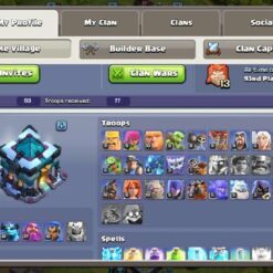 اکانت کلش اف کلنز تاون هال 13 لول 196 کد 117530 10 کلش 4
