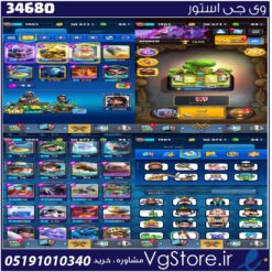 اکانت کلش رویال لول 1408 کد 34680