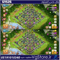 اکانت کلش اف کلنز تاون هال 15 لول 149 کد 121526