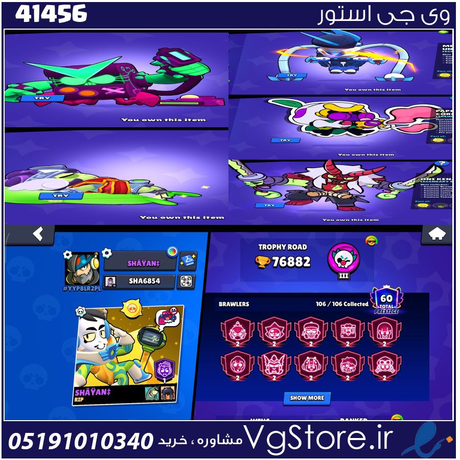 اکانت براول استارز کاپ 80000 کد 41456 1 اکانت براول استارز کاپ 80000 کد 41456