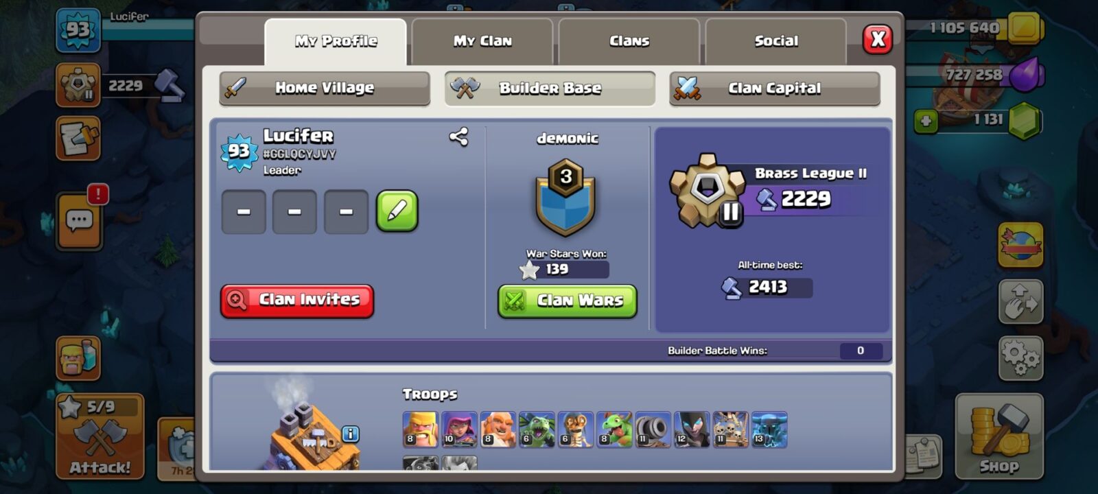 اکانت کلش اف کلنز تاون هال 13 لول 94 کد 120534 5 اکانت کلش اف کلنز تاون هال 13 لول 94 کد 120534 - Image 5