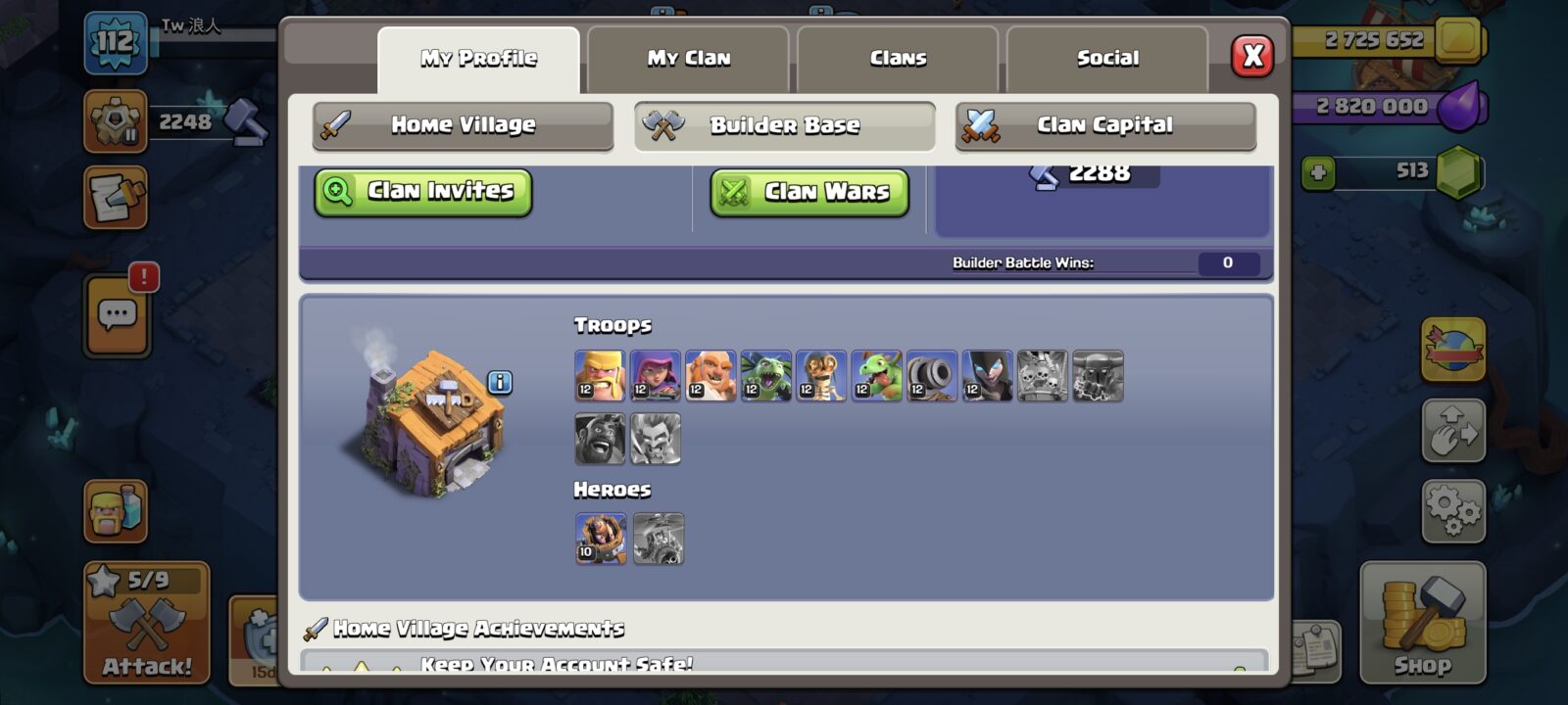 اکانت کلش اف کلنز تاون هال 12 لول 112 کد 121633 5 اکانت کلش اف کلنز تاون هال 12 لول 112 کد 121633 - Image 5