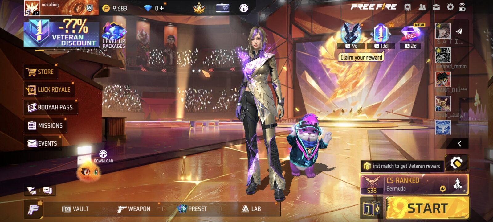اکانت بازی Free Fire لول 54 کد 815636 2 اکانت بازی Free Fire لول 54 کد 815636 - Image 2