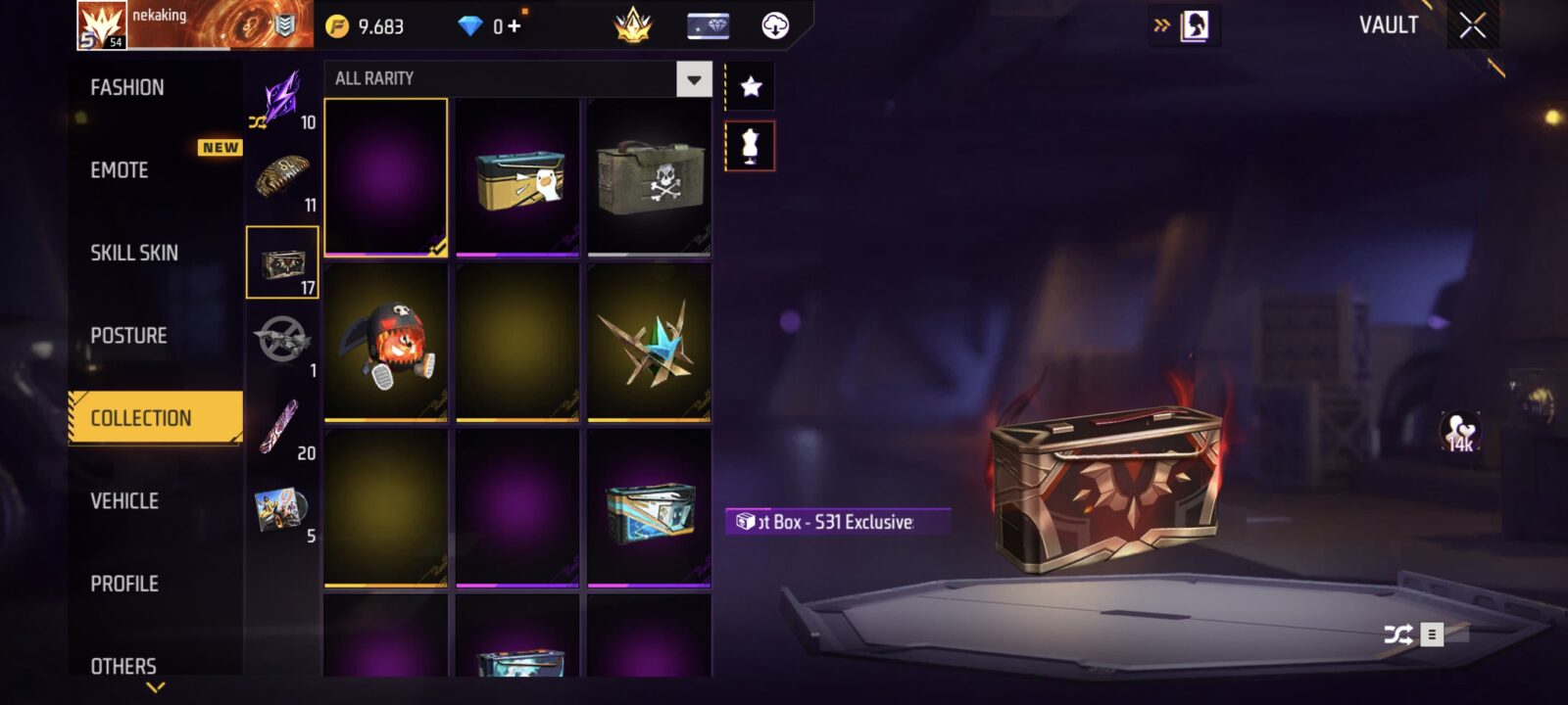 اکانت بازی Free Fire لول 54 کد 815636 4 اکانت بازی Free Fire لول 54 کد 815636 - Image 4