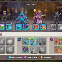 اکانت کلش اف کلنز تاون هال 11 لول 77 کد 123127 - Image 7