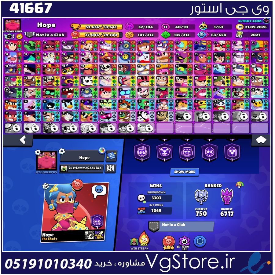 اکانت براول استارز کاپ 53000 کد 41667 1 اکانت براول استارز کاپ 53000 کد 41667
