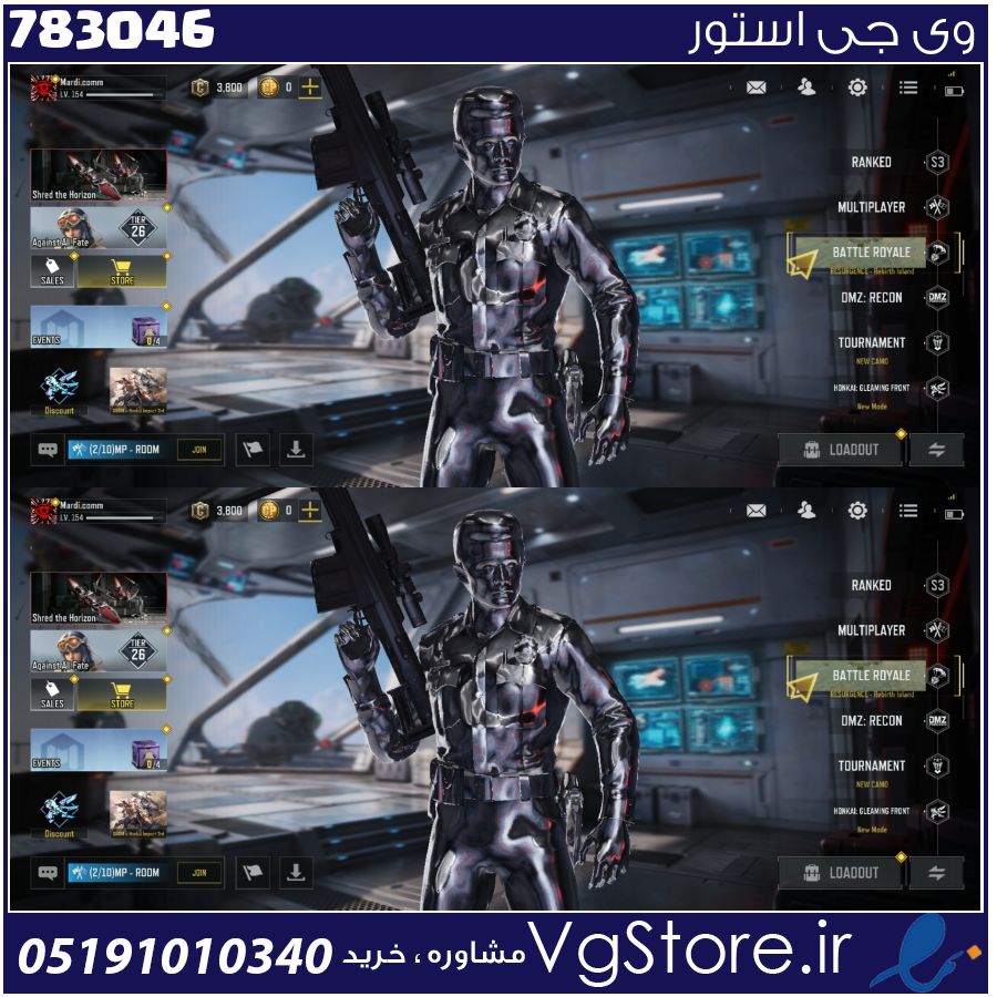 اکانت کالاف دیوتی موبایل لول 154 ریجن هند کد 783046 1 اکانت کالاف دیوتی موبایل لول 154 ریجن هند کد 783046