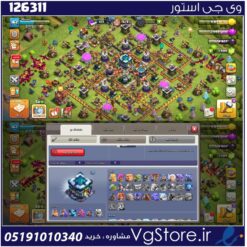اکانت کلش اف کلنز تاون هال 13 لول 162 کد 126311