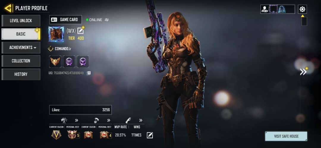 اکانت کالاف دیوتی موبایل لول 400 ریجن اسیا کد 779291 2 اکانت کالاف دیوتی موبایل لول 400 ریجن اسیا کد 779291 - Image 2