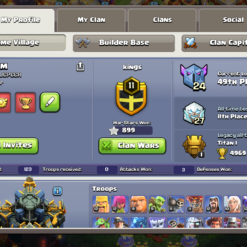 اکانت کلش اف کلنز تاون هال 17 لول 214 کد 124280 - Image 5
