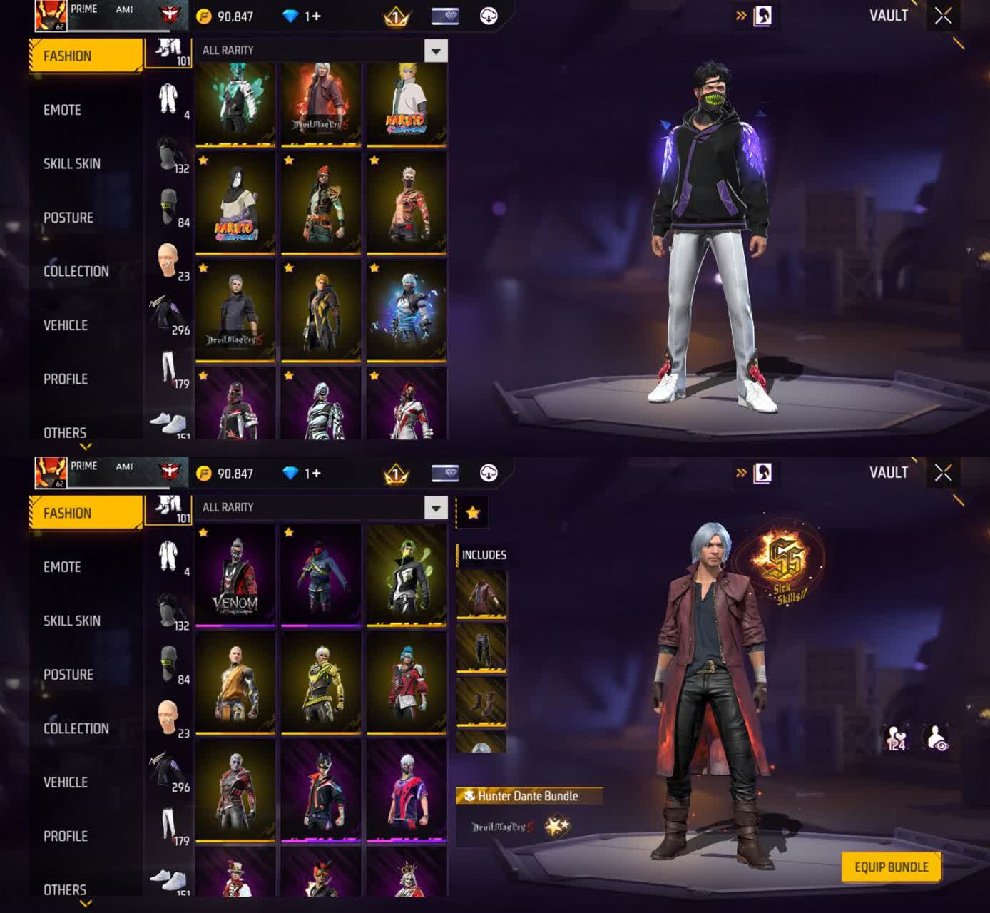 اکانت فری فایر لول 62 ریجن خاور کد 803549 3 اکانت فری فایر لول 62 ریجن خاور کد 803549 - Image 3